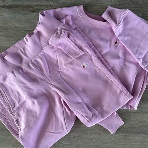 CHAMPION Pink Sweatshirt and Sweatpants Set